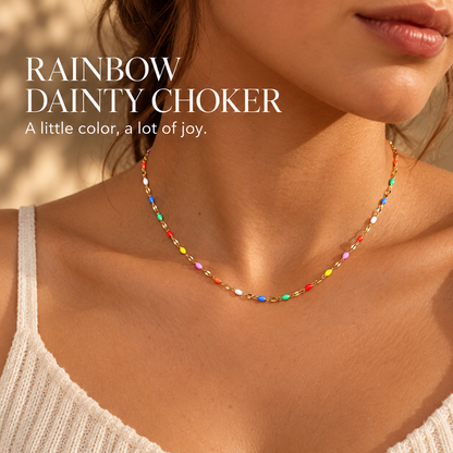 Rainbow Dainty Choker