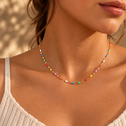 Rainbow Dainty Choker