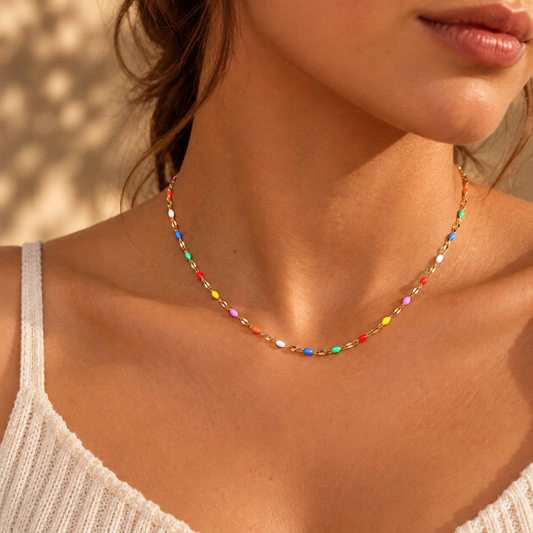 Rainbow Dainty Choker