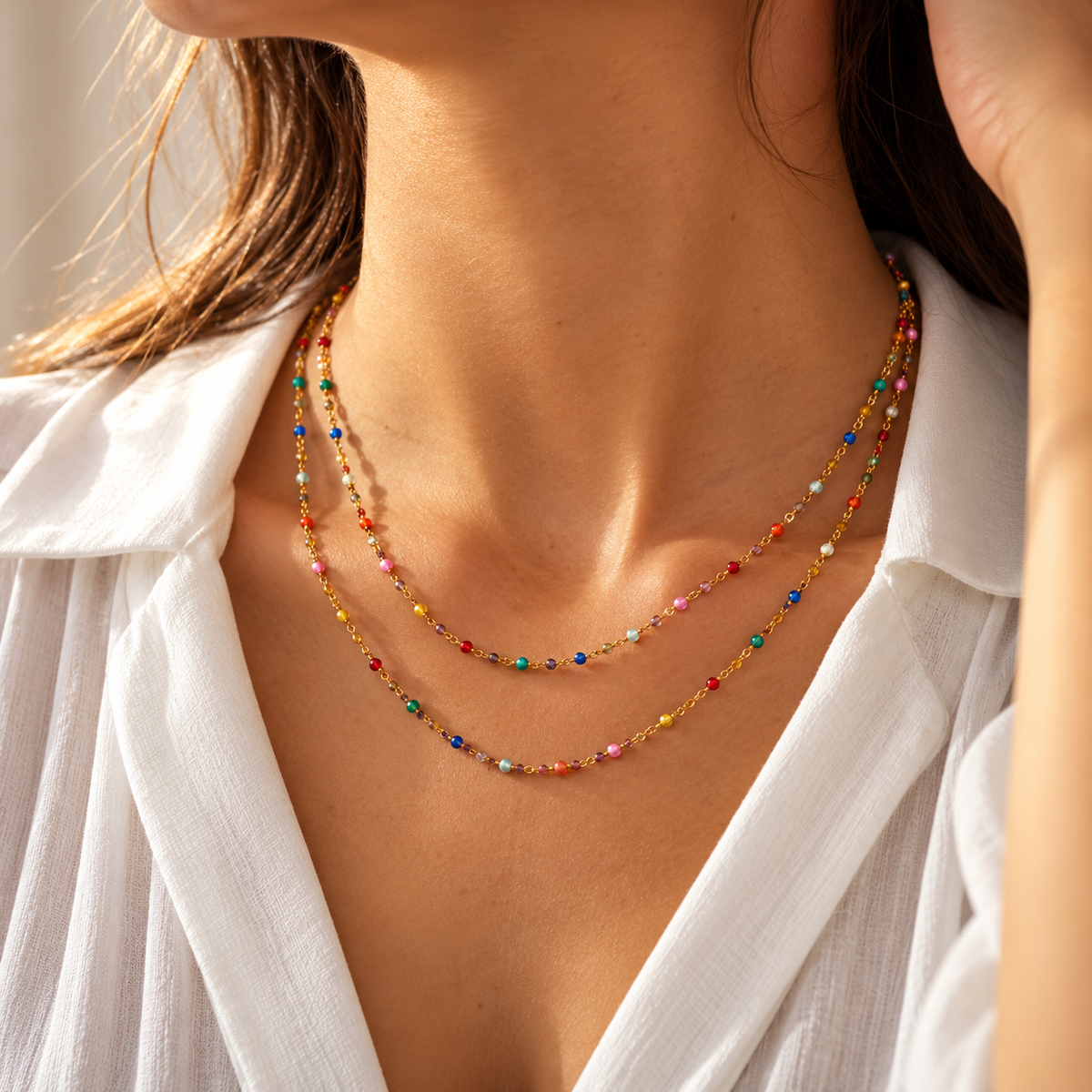 Rainbow Dainty Choker