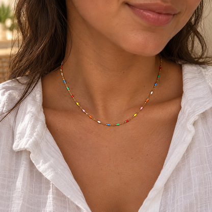 Rainbow Dainty Choker